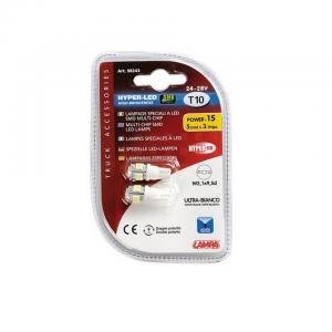 LAMPADINA T10 28V HYPER LED 5 SMD COPPIA