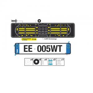 PORTATARGA POSTERIORE POLIPROPILENE NERO