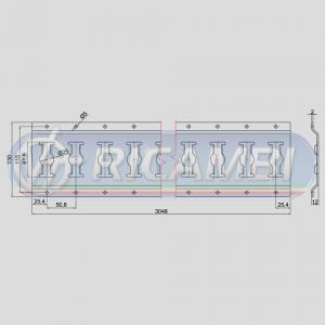 PROFILO FERMACARICO \'AX\' L=3050 ZINC.
