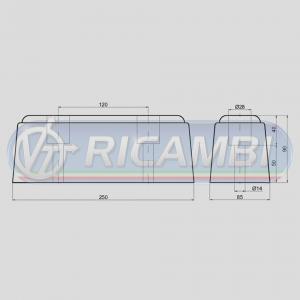 TAMPONE PARACOLPI EPDM 250x80x90