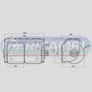 TAMPONE PARACOLPI A 2 RULLI