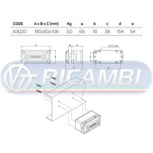 TAMPONE PARACOLPI A MOLLE 180x80x105