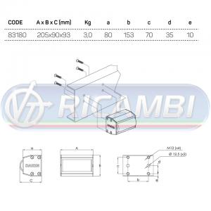 TAMPONE PARACOLPI A RULLO 205x90x93