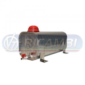 TANICA INOX FIORETTATA 12 LT 17x22x41 STAFFAGGIO A TERRA C/RUBINETTO FRONTALE