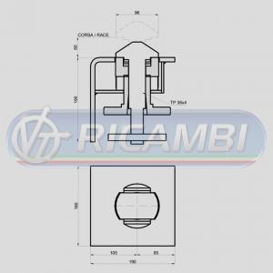TWIST LOCK GREZZO COMPLETO FISSO DIAM. 38